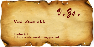 Vad Zsanett névjegykártya