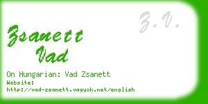 zsanett vad business card